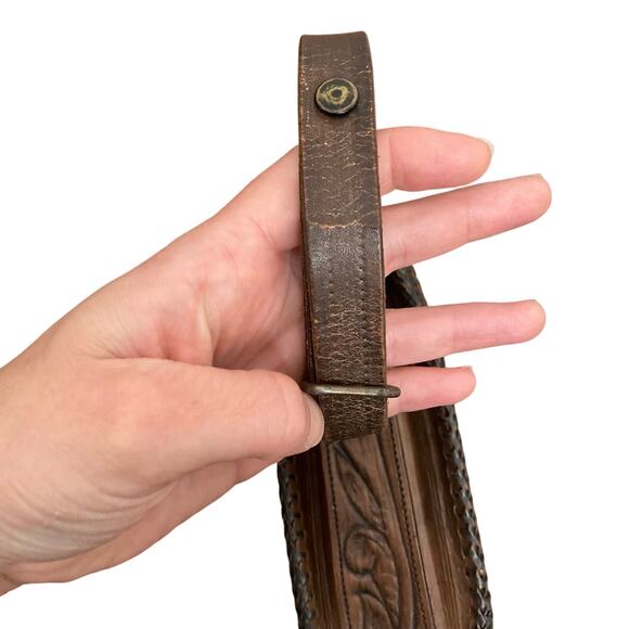 Vintage Joo Kay Tooled Leather Shoulder Bag - Picture 7 of 12